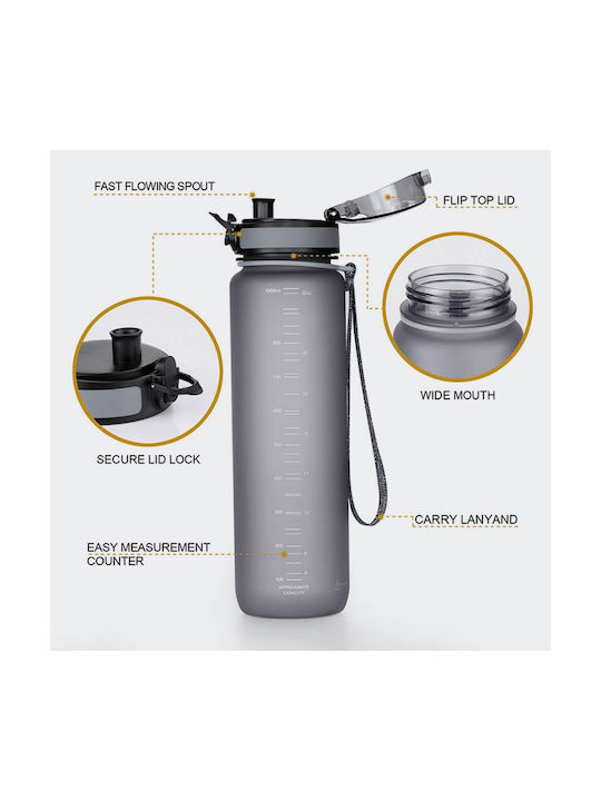 Uzspace Leakproof Tritan Bpa Free Παγούρι Πλαστικό 1000ml Ροζ