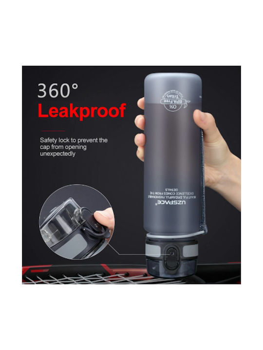 Uzspace Tritan Bpa Free Παγούρι Πλαστικό 500ml Γκρι