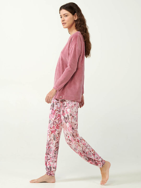 Vamp Winter Damen Pyjama-Set Rose