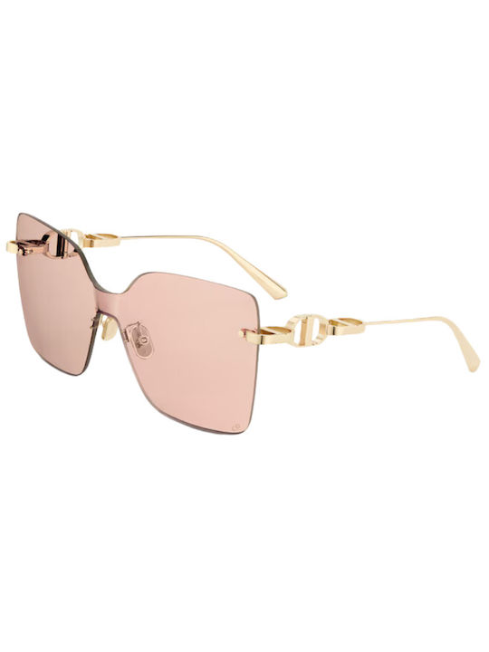 Dior Women's Sunglasses with Gold Metal Frame and Pink Lens CD CHAIN M1U B0L0