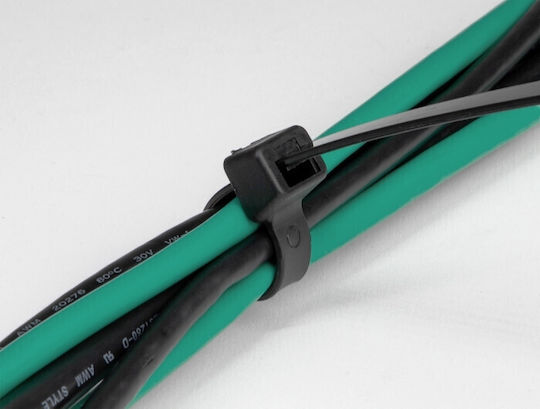 Powertech Powertech Plastic Cable Ties 400mm x 4.8mm in Black Colour 100pcs