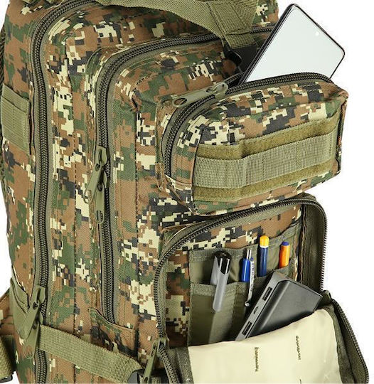 Nils Στρατιωτικό Σακίδιο Πλάτης Woodland Πράσινο 30lt