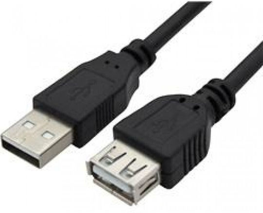 USB 2.0 Kabel USB-A-Stecker - USB-A-Buchse Schwarz 0.8m 04.001.0339
