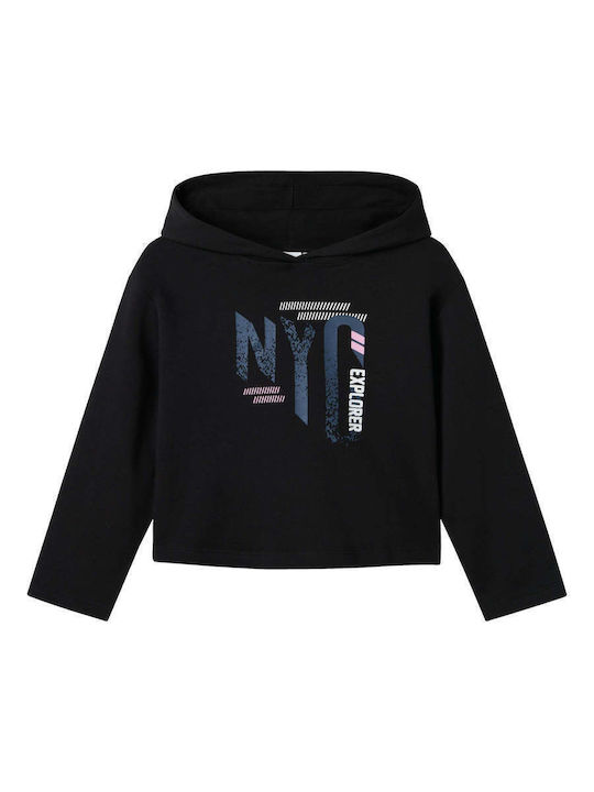 Kinder-Sweatshirt mit Kapuze und Taschen Ecru