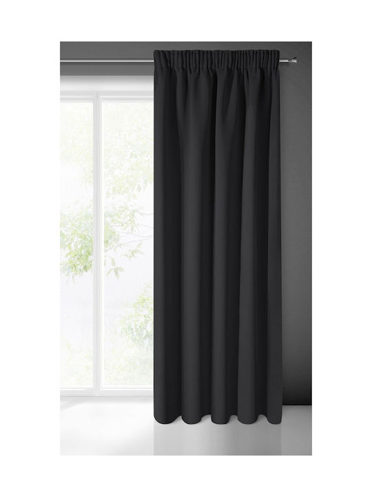 Eurofirany Curtain Blackout with Pencil Pleat Logan Gray 140x250cm