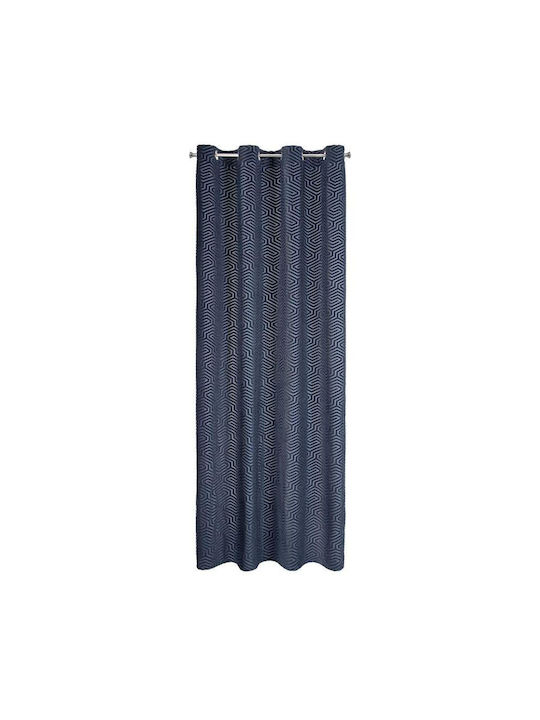 Eurofirany Завеса с Копчета Inga Син 140x250бр
