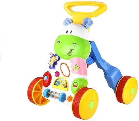 Lean Toys Hippo Rattles Crinkles Mirror mit Geräuschen Mehrfarbige