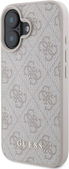 Guess 4g Classic Back Cover Plastic cu Curea Roz (iPhone 16)