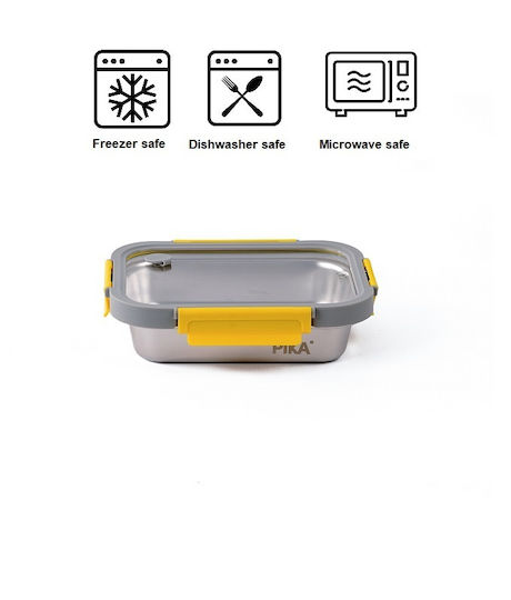 Pika Δοχείο Φαγητού Inox Ασημί 820ml