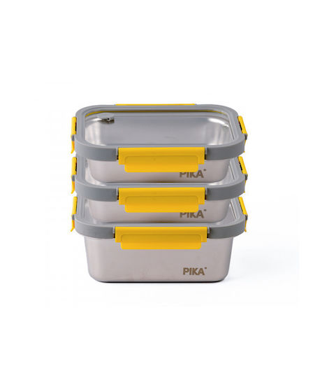 Pika Δοχείο Φαγητού Inox Ασημί 820ml