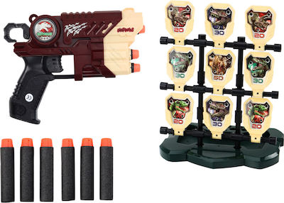 Foam Dinosaurs Gun With Darts Set Παιδικό Πιστόλι Brown 18εκ.