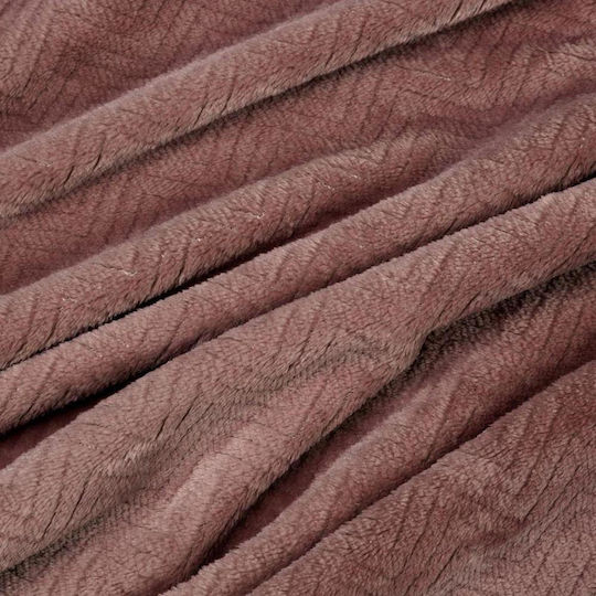 Eurofirany Fleece Decke Couch 91x210cm Backsteinmuster