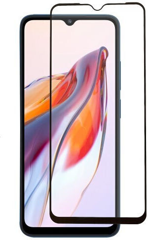 12c 5D Full Face Tempered Glass Μαύρο (Redmi 10C)