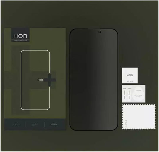 Hofi Anti Spy Privacy Full Face Tempered Glass Μαύρο (iPhone 15 Pro Max)