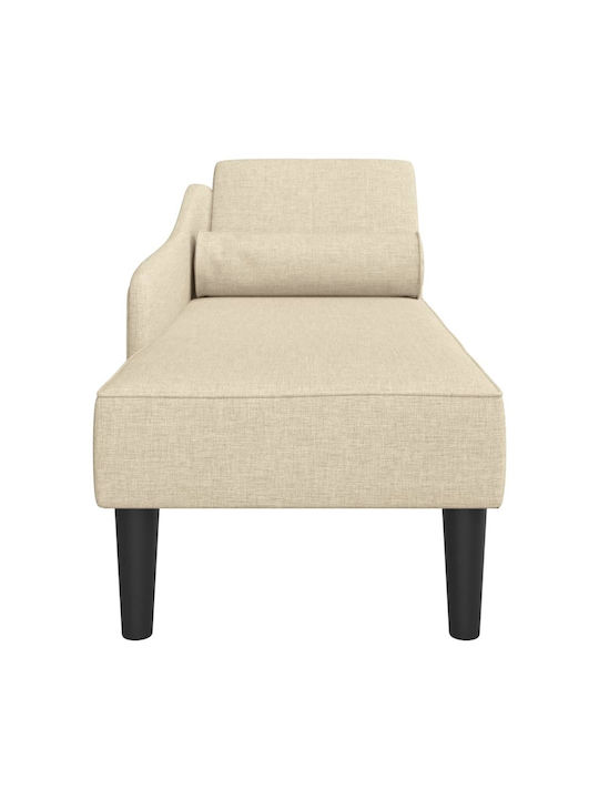 Recliner Stoff Beige L141xW55.5xH66.5cm