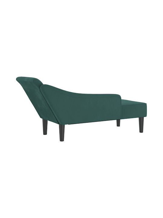 Recliner Catifea Verde L141xW55.5xH66.5cm