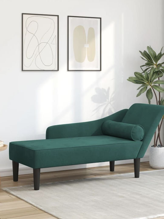 Recliner Catifea Verde L141xW55.5xH66.5cm