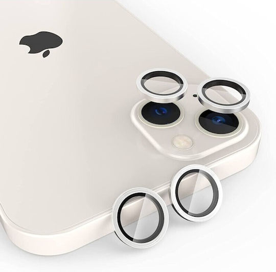 3d Camera Protection Metal Frame Silver for the iPhone 13 Mini