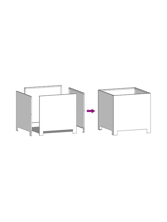 vidaXL Градински Комплект 2 Сандъчета Silver