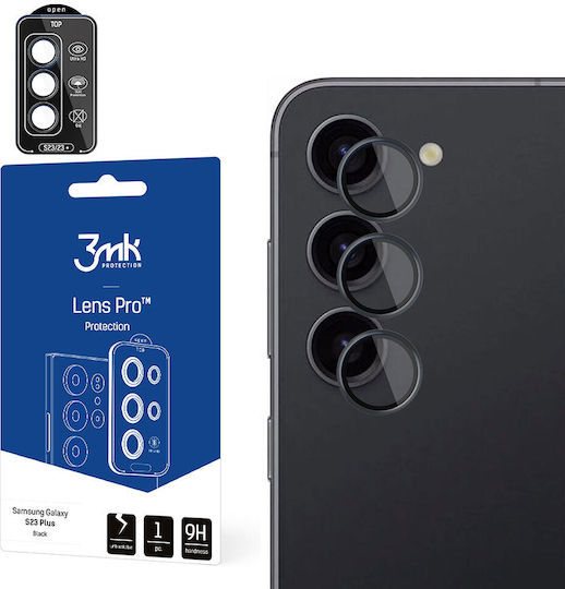 3MK Lens Protection Pro Προστασία Κάμερας Tempered Glass Μαύρο για το Galaxy S23+