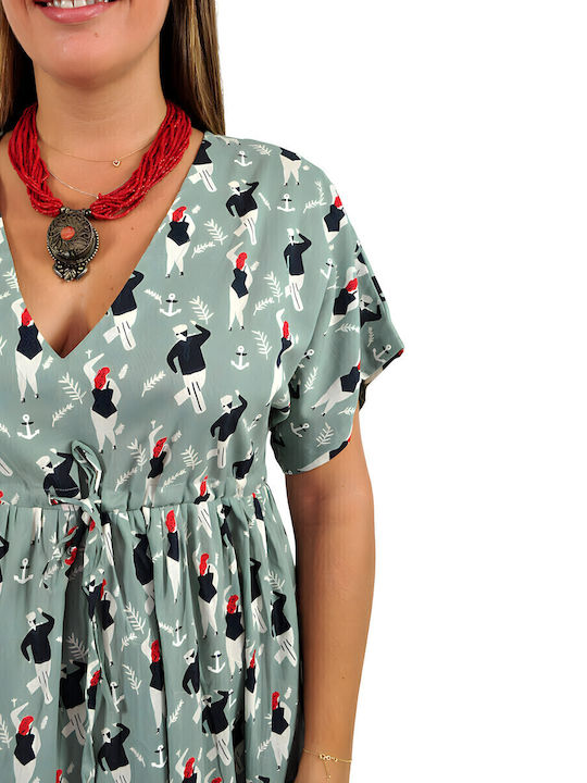 Sommer Maxi Damenkleid mit Rüschen