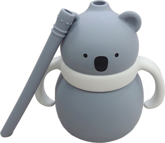 Παγούρι Σιλικόνης Λαβές 200ml Toddler Grey Koala 32116000021