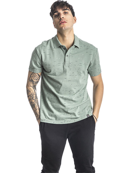 Paco & Co 213600 Men's Short Sleeve Blouse Polo Light Green