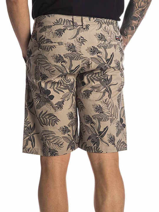 Paco & Co Men's Chino Print Shorts Beige