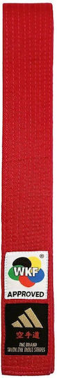 Ζώνη Karate Elite Ii 4.5cm Με Έγκριση Wkf Adidas Adib242k - Κόκκινο