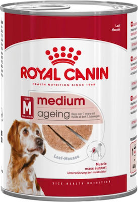 Royal Canin Medium Ageing 7+ Loaf Pate for Mature Medium Breed Dogs Over 7 Years 410g