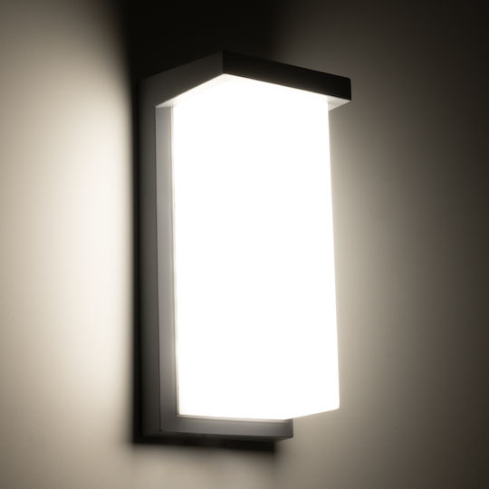 GloboStar Loft Επιτοίχια Εξωτερική Πλαφονιέρα LED IP65 18W με Φυσικό Λευκό Φως 24.5x11x9.5εκ.