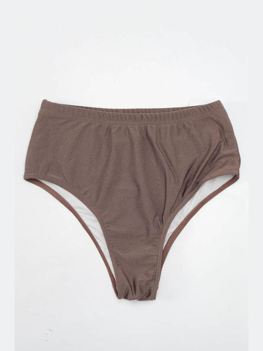 Luigi Bikini Slip High Waist Brown