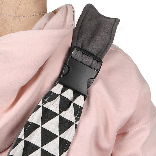 Dog Cat Carrier Bag Fabric Fleece Lining Inside Up to 7.5 Kg M70xW15xH80cm "kourk Urban" – Black and White