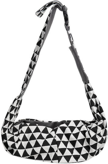 Dog Cat Carrier Bag Fabric Fleece Lining Inside Up to 7.5 Kg M70xW15xH80cm "kourk Urban" – Black and White