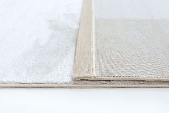 Ezzo Asti E084ah9 Teppich Rechteckig Synthetisch,Polyester/Cotton/Leather Beige