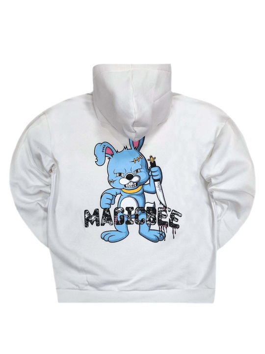 Magic Bee Men's Sweatshirt with Hood white