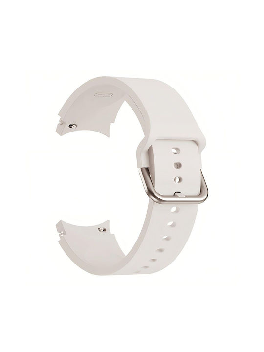Tech-Protect Armband Silikon Weiß (Galaxy Watch 4 / 5 / 5 Pro / 6 / 7 / FE)
