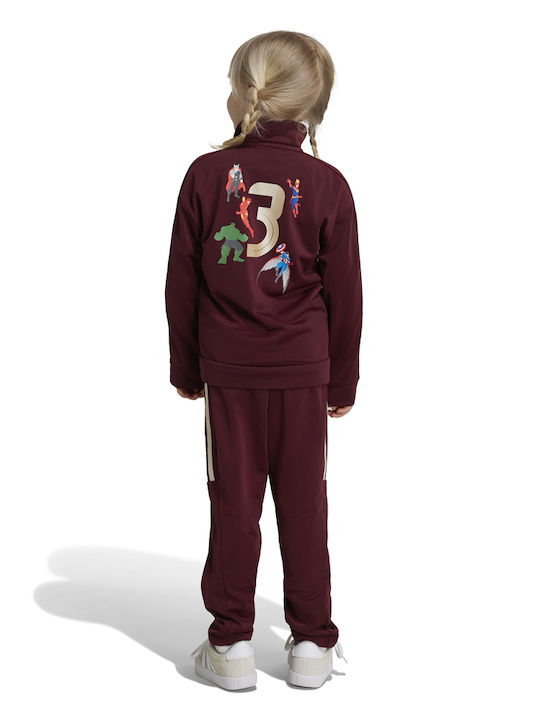 Adidas Kids Sweatpants Set Burgundy