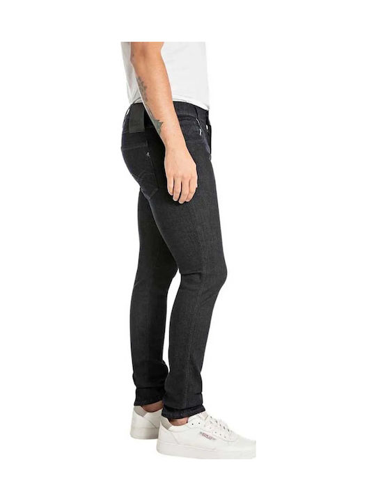 Anbass Men's Elastic Slim Fit Jeans Blue