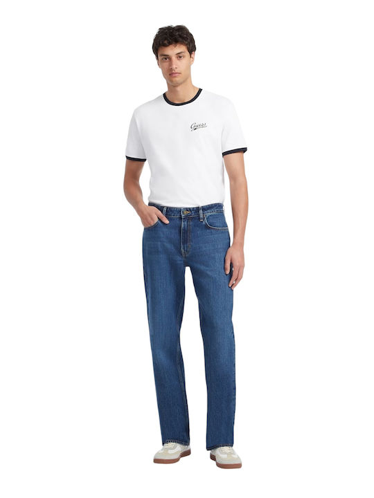 Men's Jeans Pants With Relaxed Straight Fit Blue