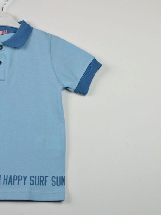 Trendy Shop Kids Polo Short Sleeve Blue