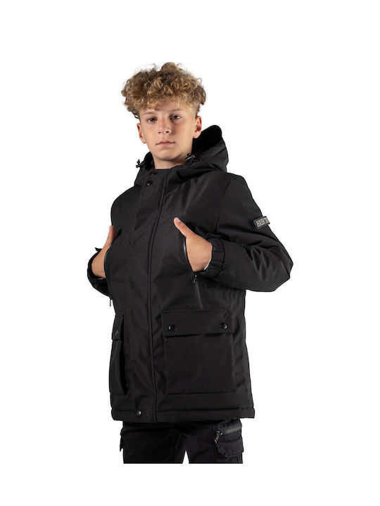 Hashtag Kids Casual Jacket with Hood Black