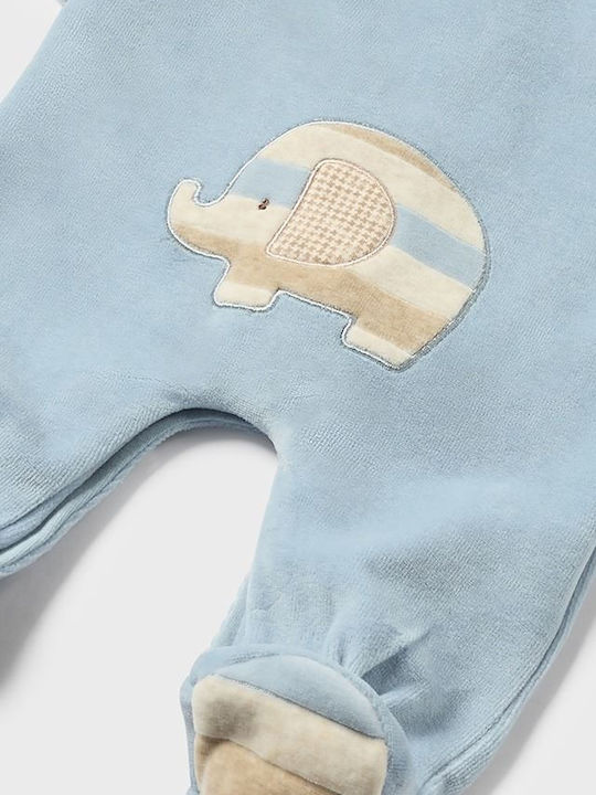 Mayoral Set Body pentru Bebeluși Mânecă lungă Catifea Light Blue 2buc