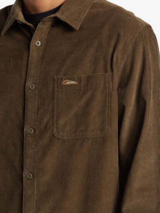 Smoke Trail Long-sleeved Corduroy Shirt Canteen Smoke