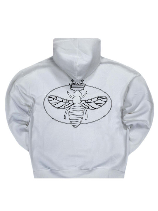 Men's Sweatshirt Magicbee Mb24605 Round Logo White