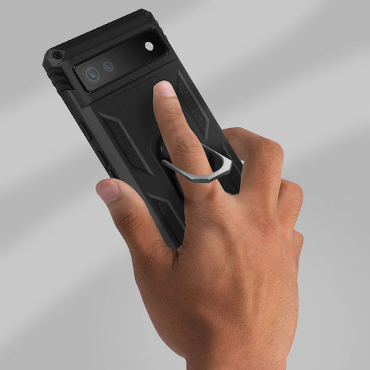 Google Pixel 6a Hybrid Support Ring Video Stand Black