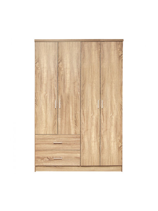 Vier Türen Kleiderschrank Blakely Sonama 120x42.5x180.5cm
