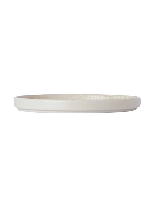 GTSA Plate Shallow made of Porcelain Beige with Diameter 27cm