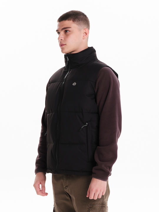 Sleeveless Winter Jacket Puffer Black