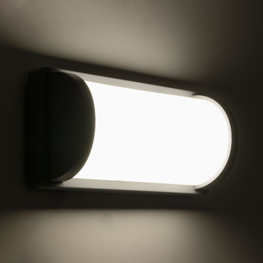 GloboStar Celestial Επιτοίχια Εξωτερική Πλαφονιέρα LED IP65 15W με Φυσικό Λευκό Φως 26x9x13.5εκ.